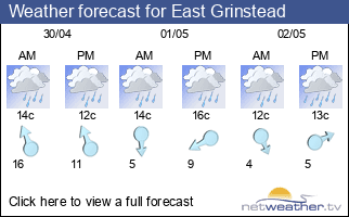 Weather forecast for East Grinstead